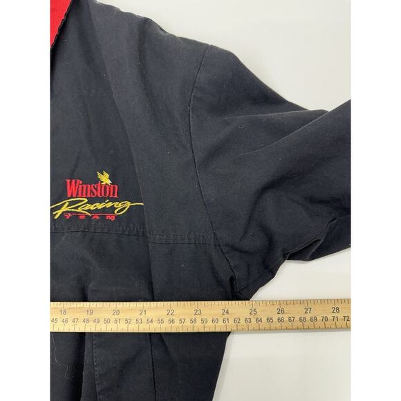 Winston by Swingster Mens Jacket Size Unknown Black Zip Up Racing Team Vintage - Picture 10 of 13